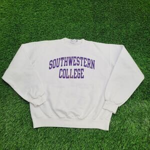 Vintage Champion Sweatshirt Womens Medium 22x24 White Y2K